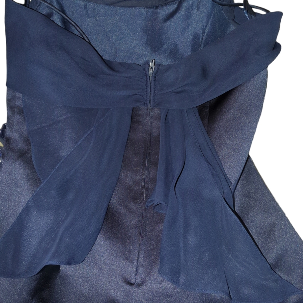 David's bridal Michaelungelo dress size 10 color Navy blue - Picture 5 of 7